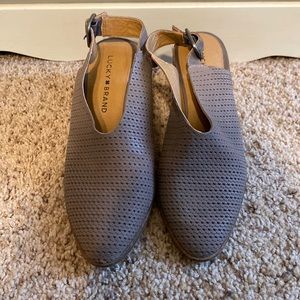 Lucky Brand Lideton Perforated Bootie Heels